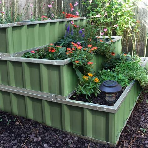 planter box with galvanized metal|galvanized steel containers for gardening.